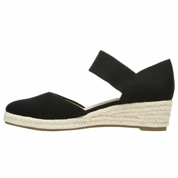 Life Stride Velocity 2.0 Women's Kaylee Espadrille Wedge Sandal --Black - Picture 4 of 6